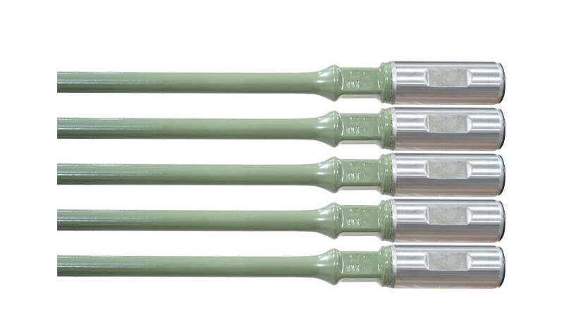 Steel sucker rod and pony rod structure